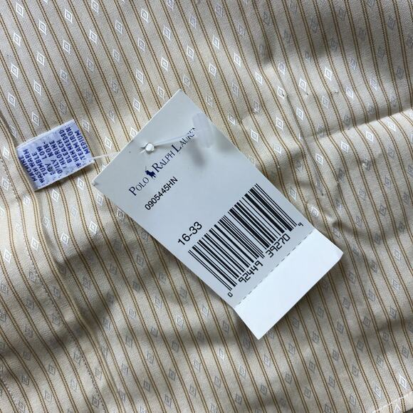 VTG Polo Ralph Lauren Shirt Mens 16 33 Pinstripe French Cuff New w/Tags *read - Picture 3 of 13